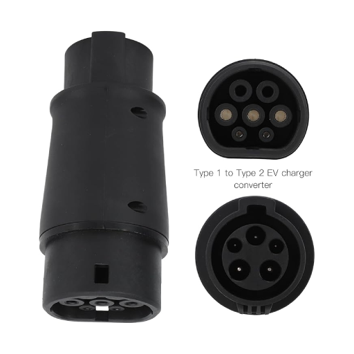 EV Charger Connector Type 1 to Type 2 Adapter